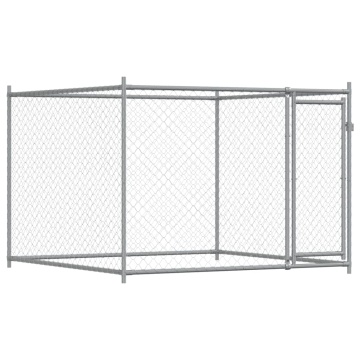 Cușcă pentru câini cu uși, gri, 4x2x1,5 m, oțel galvanizat - Img 6