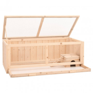 Cușcă pentru hamsteri, 104x52x54 cm, lemn masiv de brad - Img 3