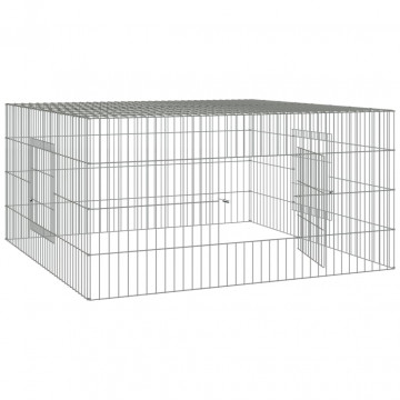 Cușcă pentru iepuri, 110x110x55 cm, fier galvanizat - Img 4