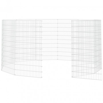 Cușcă pentru iepuri, 12 panouri, 54x100 cm, fier galvanizat - Img 8