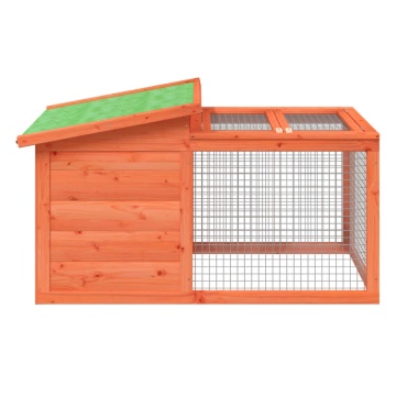 Cușcă pentru iepuri maro 100,5x54x55 cm lemn masiv de pin - Img 3