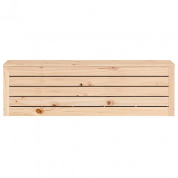 Cutie de depozitare, 109x36,5x33 cm, lemn masiv de pin - Img 5