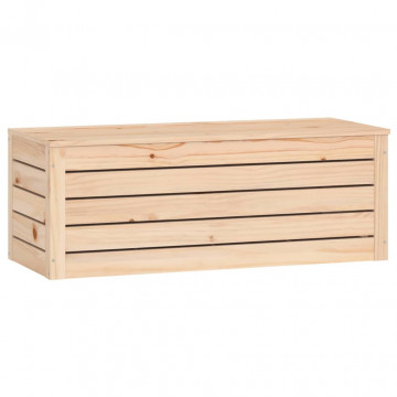 Cutie de depozitare, 89x36,5x33 cm, lemn masiv de pin - Img 8