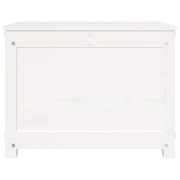 Cutie de depozitare, alb, 60x32x45,5 cm, lemn masiv de pin - Img 6
