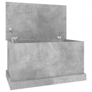 Cutie de depozitare, gri beton, 70x40x38 cm, lemn prelucrat - Img 2