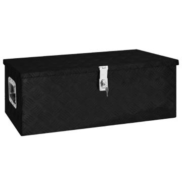 Cutie de depozitare, negru, 80x39x30 cm, aluminiu - Img 1