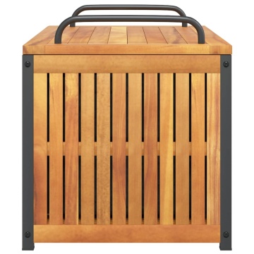 Cutie de perne de exterior 85x45x45/53cm lemn masiv acacia/oțel - Img 5