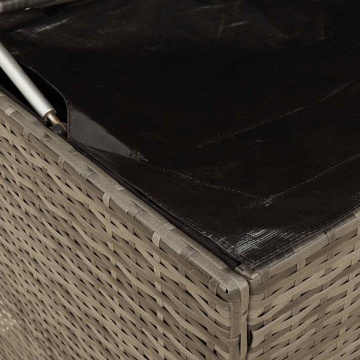 Cutie de perne de exterior gri 100x55x55,5 cm Poly Rattan - Img 7