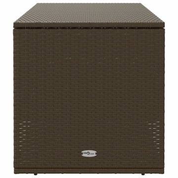 Cutie de perne de exterior maro 100x55x55,5 cm Poly Rattan - Img 8