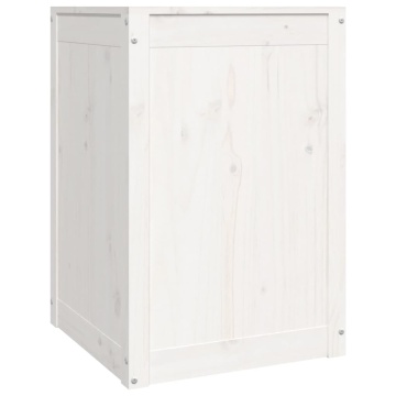 Cutie de rufe, alb, 44x44x66 cm, lemn masiv de pin - Img 8