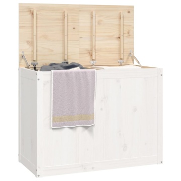 Cutie de rufe, alb, 88,5x44x66 cm, lemn masiv de pin - Img 4