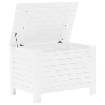 Cutie depozitare capac "RANA", alb, 100x49x54cm, lemn masiv pin - Img 6