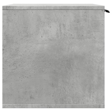Cutie litieră pisici gri beton 60x40x40 cm lemn prelucrat - Img 5