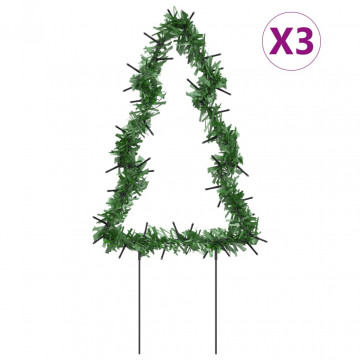 Decor brad cu lumini de Crăciun cu țăruși 3 buc. 50 LED 30 cm - Img 2