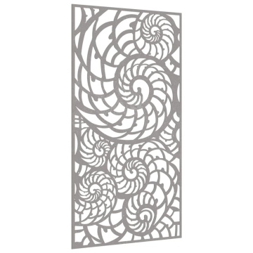 Decor perete de grădină 105x55 cm design scoici oțel Corten - Img 3