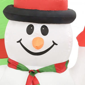 Decorațiune gonflabilă Moș Crăciun și om de zăpadă, LED, 280 cm - Img 6