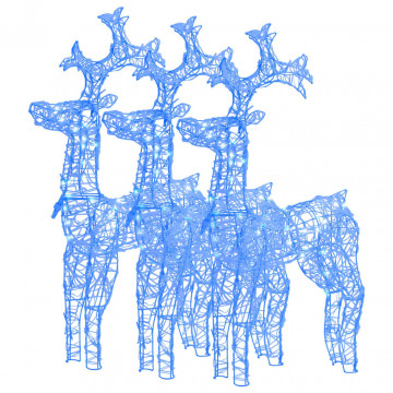 Decorațiuni reni de Crăciun, 3 buc., 60x16x100 cm, acril - Img 2