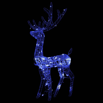 Decorațiuni reni de Crăciun, 3 buc., albastru, 120 cm, acril - Img 6