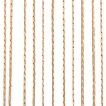 Draperii cu franjuri, 2 buc., 100 x 250 cm, bej - Img 3