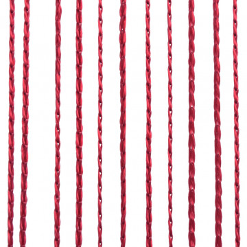 Draperii cu franjuri, 2 buc., 140 x 250 cm, roșu burgund - Img 3