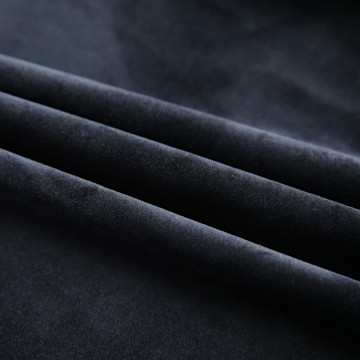 Draperii opace cu cârlige, 2 buc., negru, 140x175 cm, catifea - Img 3