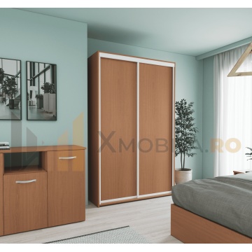 Dressing cu 2 Usi Glisante Cires, H200x120x60cm, bara de Umerase si 5 Polite de Depozitare Pal 18 mm - Img 1