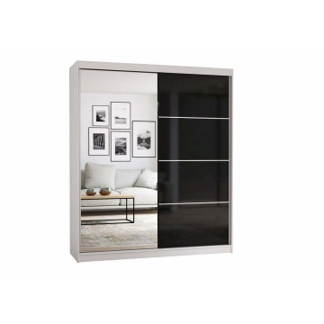 Dressing Ovidiu 31, 183x218x61 cm, culoare alb/negru - Img 2