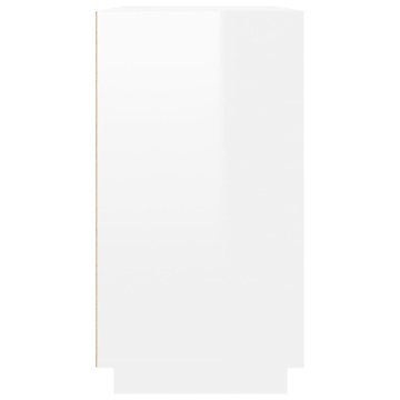 Dulap, alb extralucios, 80x34x75 cm, lemn prelucrat - Img 5