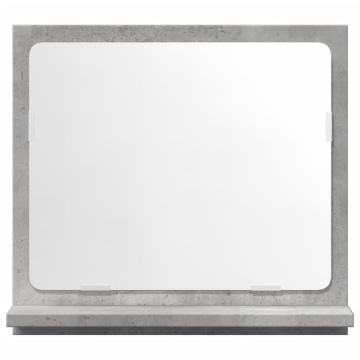 Dulap baie cu oglindă, gri beton, 40x11x37 cm, lemn prelucrat - Img 4