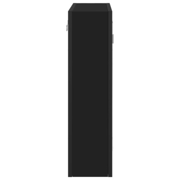 Dulap baie cu oglindă negru 60x16x60 cm lemn compozit - Img 6