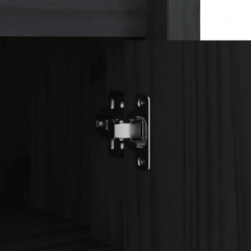 Dulap bucătărie de exterior negru, 106x55x64 cm, lemn masiv pin - Img 7
