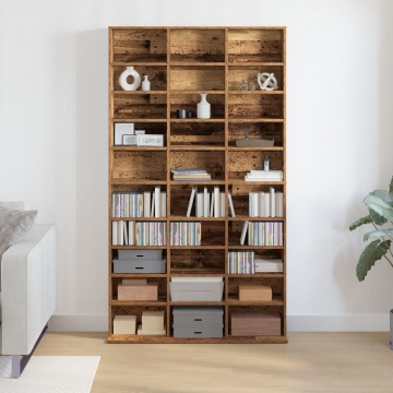 Dulap CD-uri, lemn vechi, 101x23x177,5 cm, lemn prelucrat - Img 4