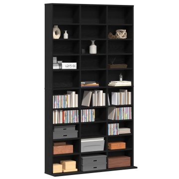 Dulap CD-uri, stejar negru, 101x23x177,5 cm, lemn prelucrat - Img 3