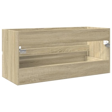 Dulap chiuvetă baie stejar sonoma 100x38,5x45 cm lemn prelucrat - Img 5