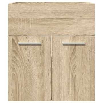 Dulap chiuvetă baie, stejar sonoma 41x38,5x46 cm lemn prelucrat - Img 4
