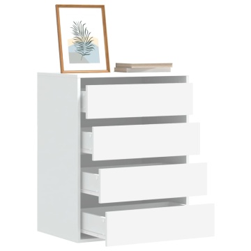 Dulap colț cu sertare alb 60x41x76 cm lemn prelucrat - Img 1