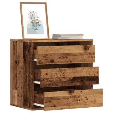 Dulap colț cu sertare lemn vechi 60x41x58 cm lemn prelucrat - Img 1