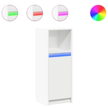 Dulap cu LED, alb, 38x34x100 cm, lemn prelucrat - Img 2