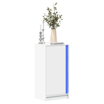 Dulap cu LED, alb, 42,5x34x85 cm, lemn prelucrat - Img 1