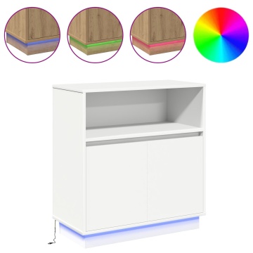Dulap cu LED Alb 71x34,5x75 cm Lemn Compozit - Img 4