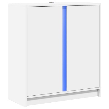 Dulap cu LED, alb, 77x34x85 cm, lemn prelucrat - Img 3