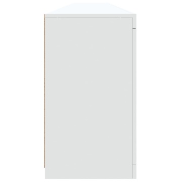 Dulap cu lumini LED, alb, 283x37x67 cm - Img 7