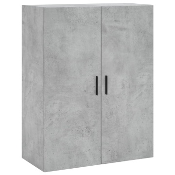 Dulap cu montaj pe perete, 2 buc, gri beton, 69,5x34x90 cm - Img 8
