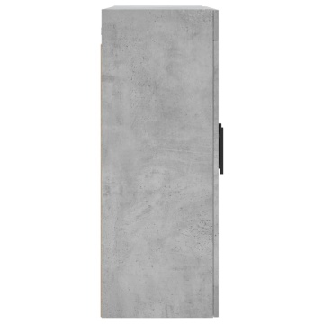 Dulap cu montaj pe perete, gri beton, 69,5x34x90 cm - Img 7