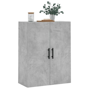 Dulap cu montaj pe perete, gri beton, 69,5x34x90 cm - Img 4
