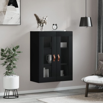 Dulap cu montaj pe perete, negru, 69,5x34x90 cm - Img 3