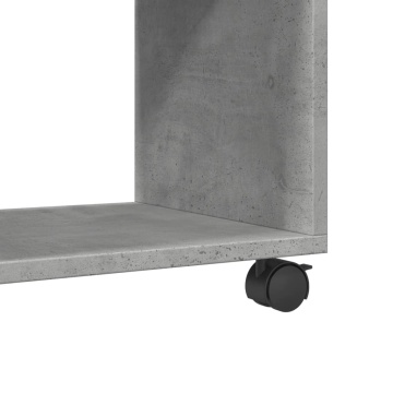 Dulap cu roți, gri beton, 72x33x42,5 cm, lemn prelucrat - Img 7