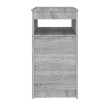 Dulap cu sertar, sonoma gri, 40x50x76 cm, lemn prelucrat - Img 8