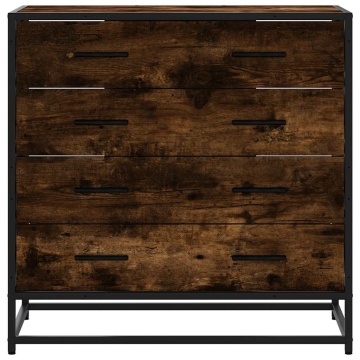 Dulap cu sertar, stejar fumuriu, 70x41x70 cm, lemn prelucrat - Img 4