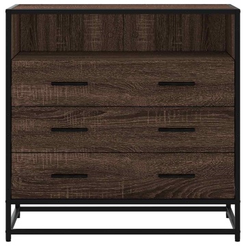 Dulap cu sertar, stejar maro, 70x41x70 cm, lemn prelucrat - Img 4